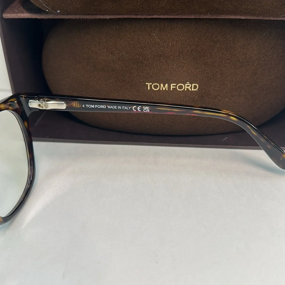 💯 - New Authentic Tom Ford FT5895-B 052 Dark Havana square Sunglasses